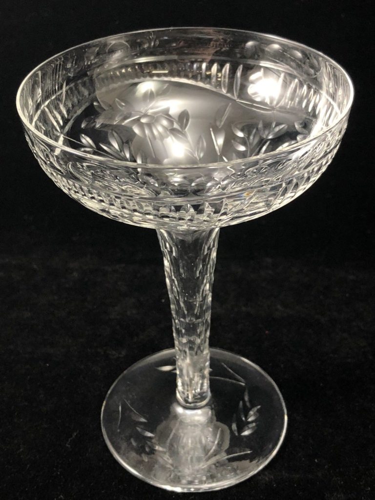 ANTIQUE 1920s ROCK SHARPE LIBBEY 1016-3 Crystal Hollow Stem CHAMPAGNE ...